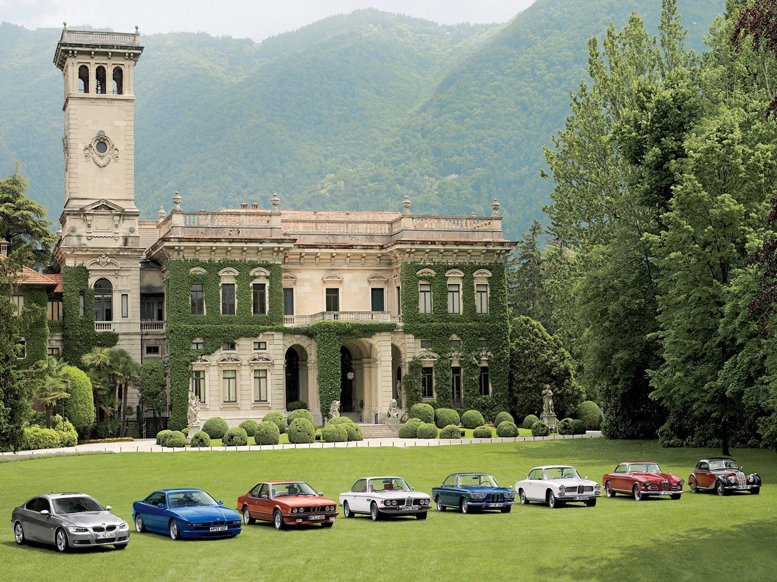 bmw casa alberi montagne