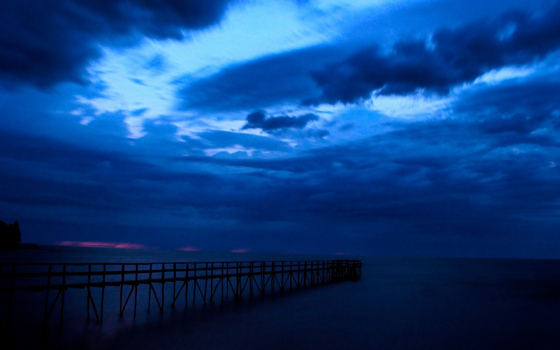 mar cielo azul