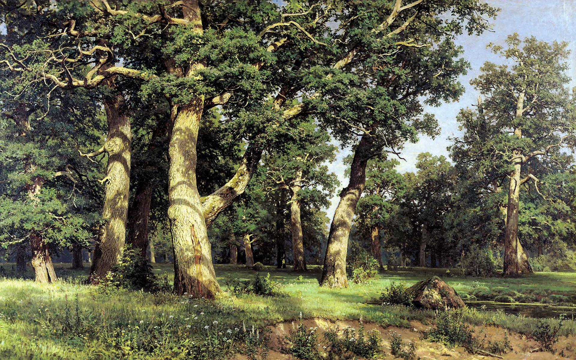 pattern reproduction shishkin canvas oil