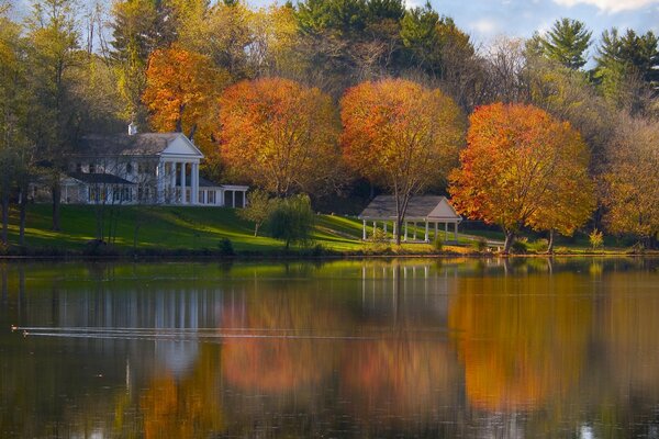 Lake autumn in Ohio