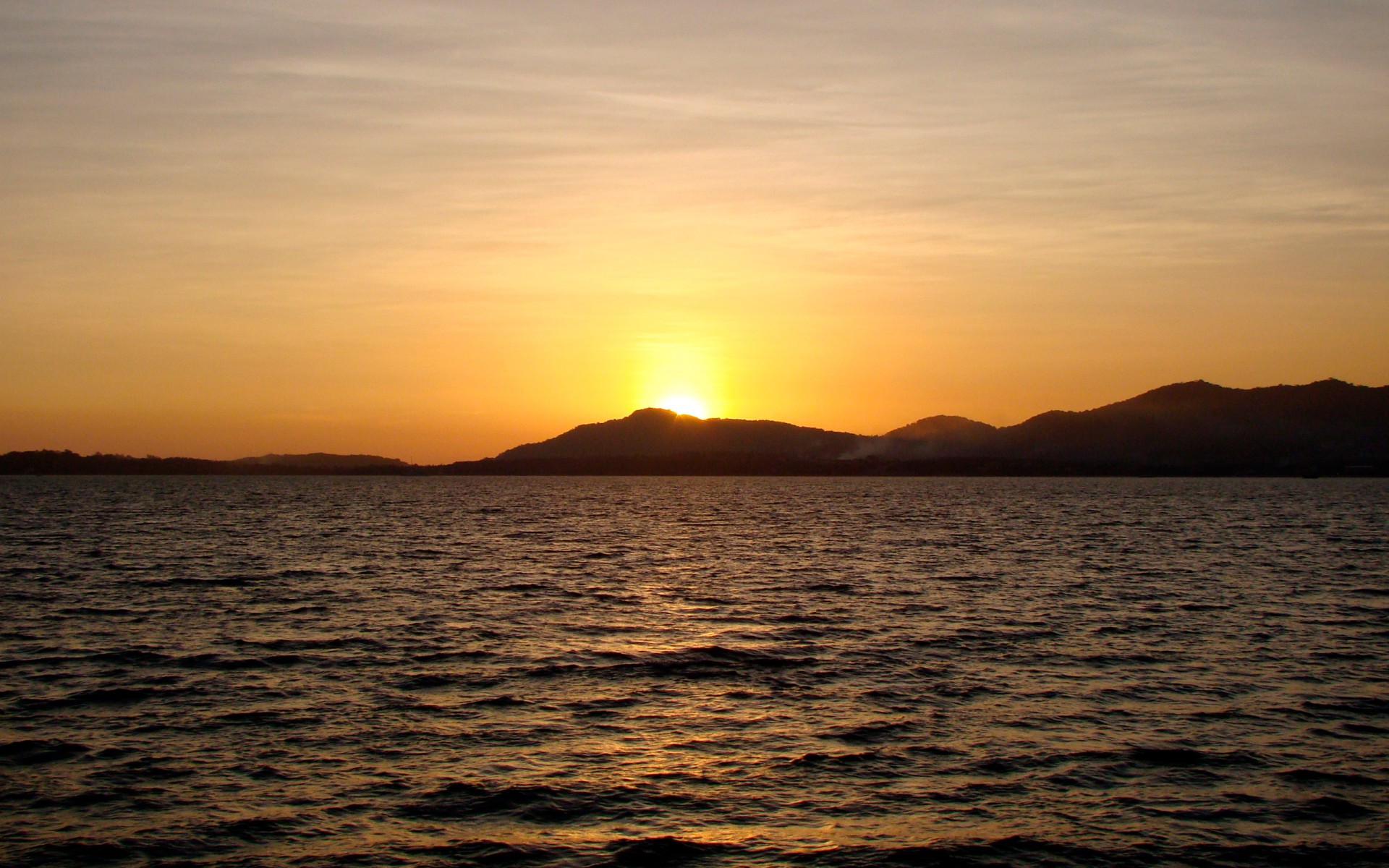 coucher de soleil mer thaïlande îles