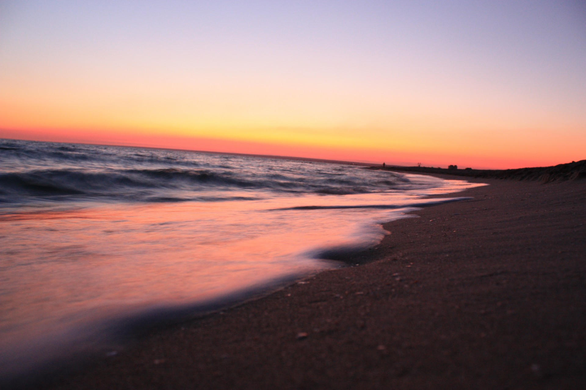 mar sur verano puesta de sol