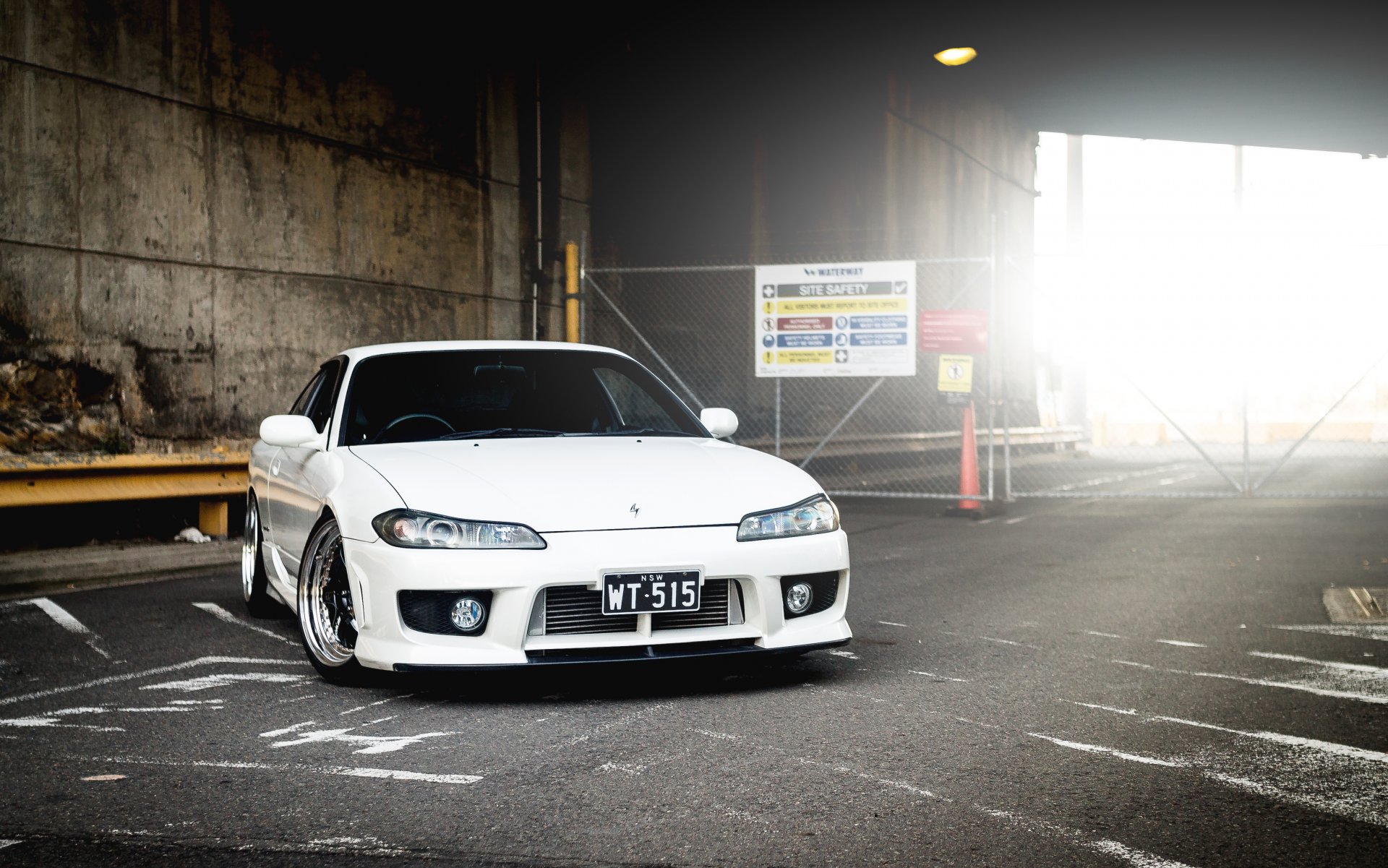 nissan silvia s15 blanco frente tuning