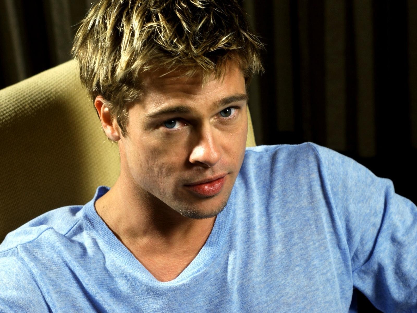 brad pitt schauspieler mann blick