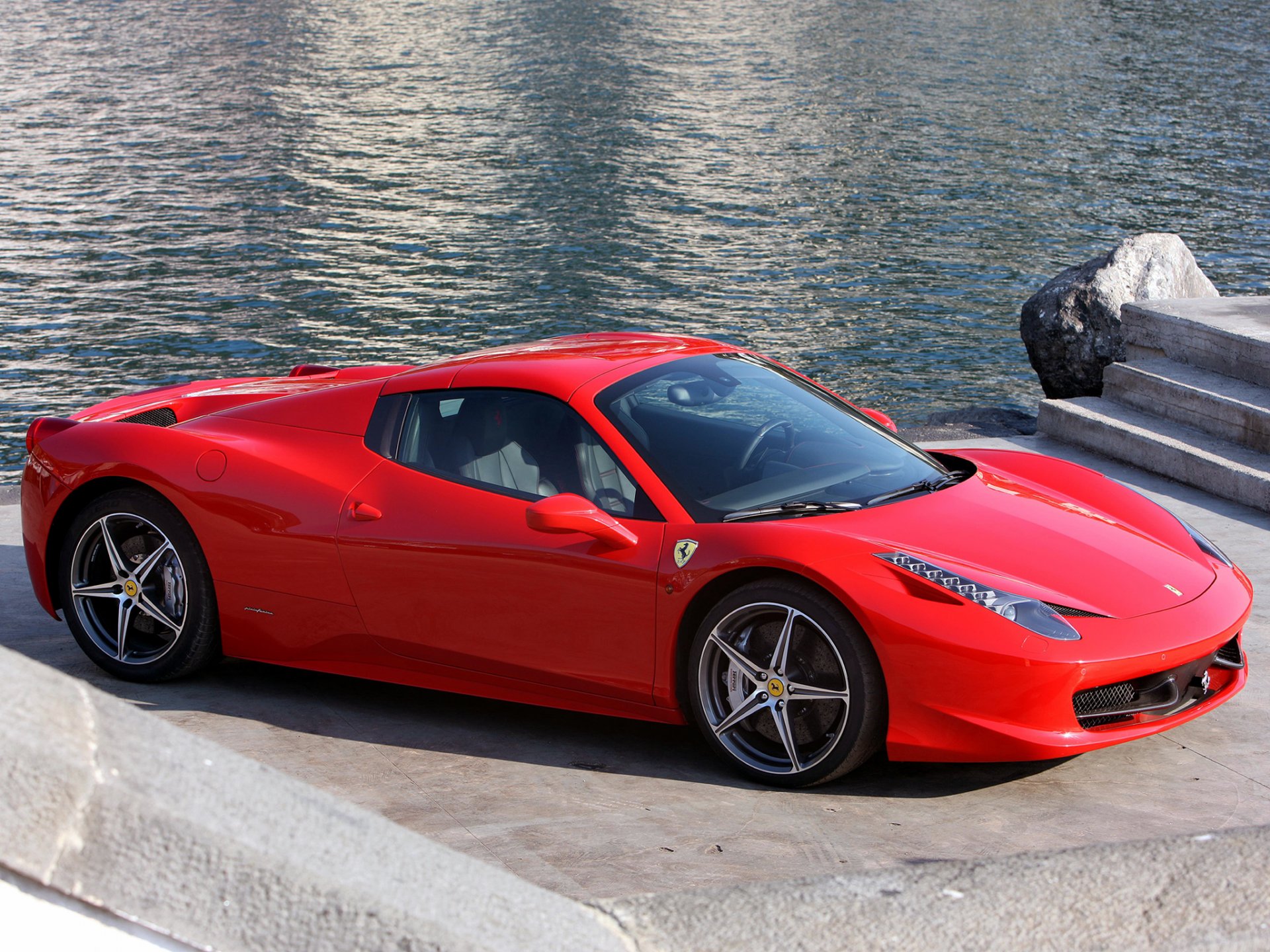 ferrari 458 italia spider car supercar red red