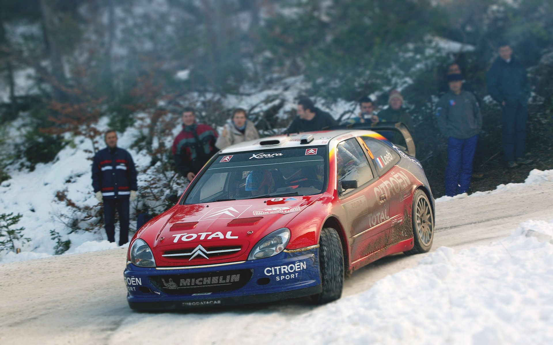 citroen xsara wrc rally rally auto coche deporte carrera rojo invierno giro nieve