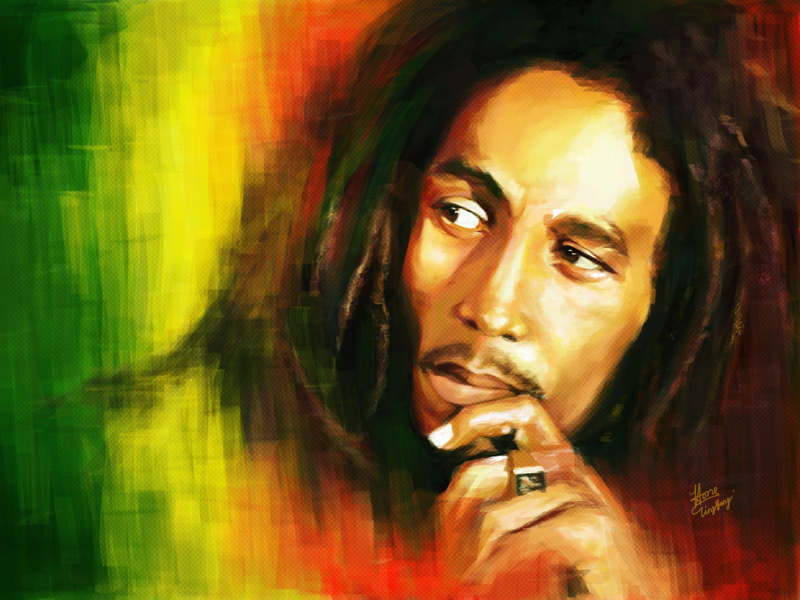 bob marley blick zeichnung