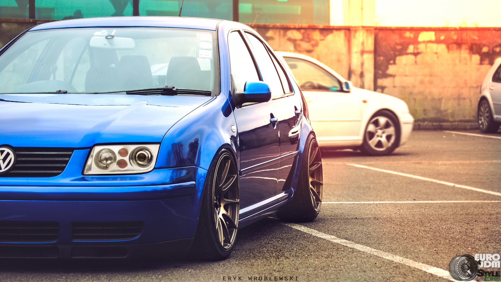 volkswagen jetta bora blu auto ruote xxr stile jdm cerchi cerchi archi arrotolati fari tuning eryk vrublevsky