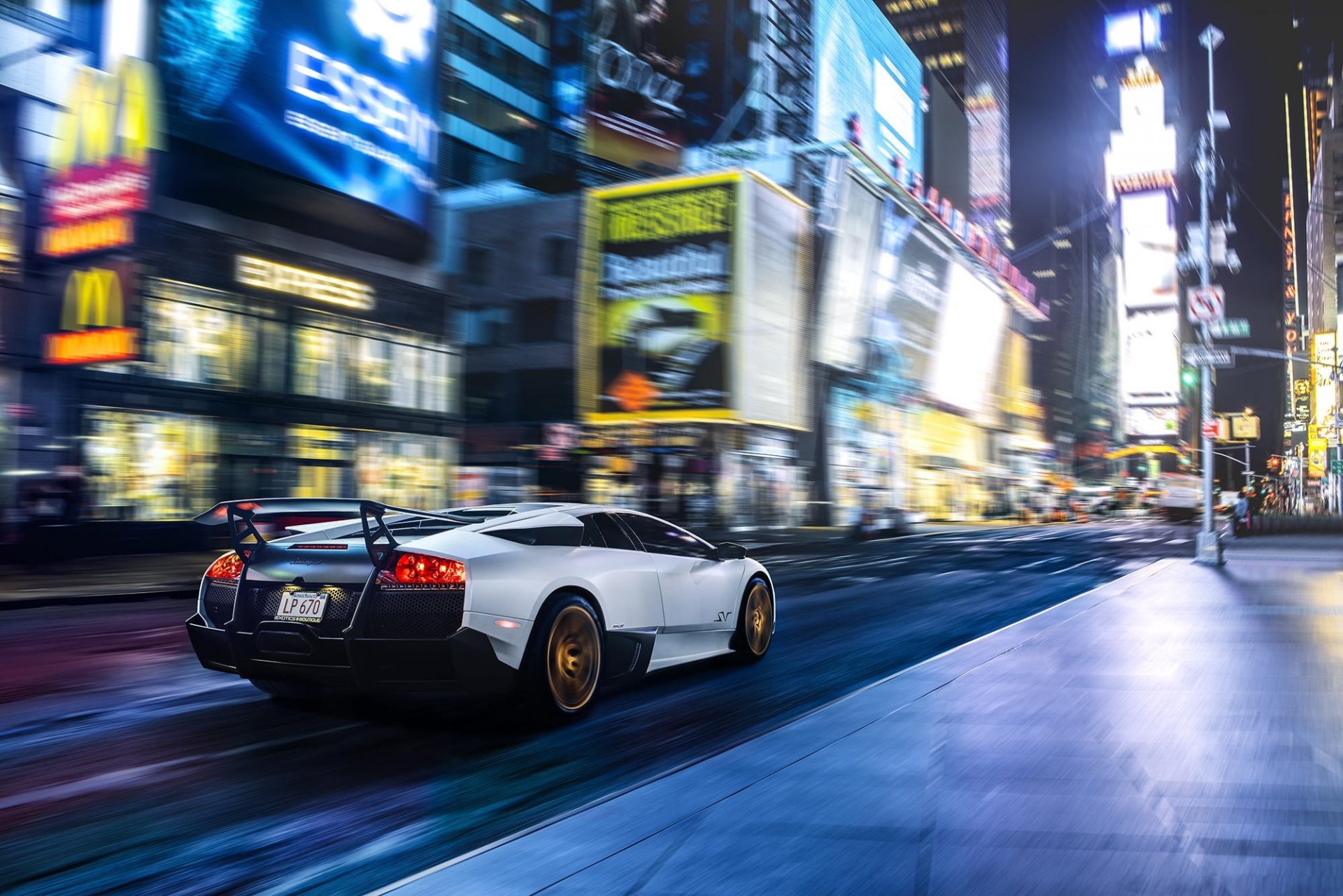 lamborghini murcielago lp670-4 sv superveloce superdeportivo velocidad times square nueva york