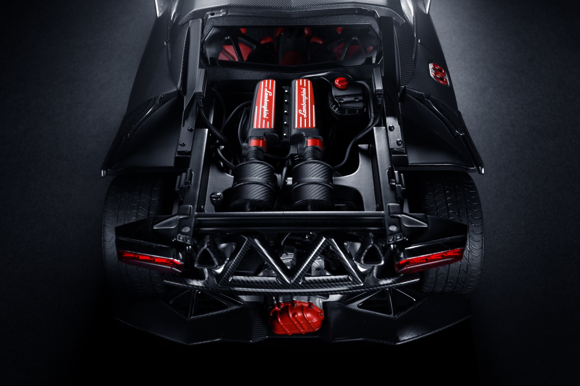 lamborghini sesto elemento black rear lamborghini sesto elemento engine compartment