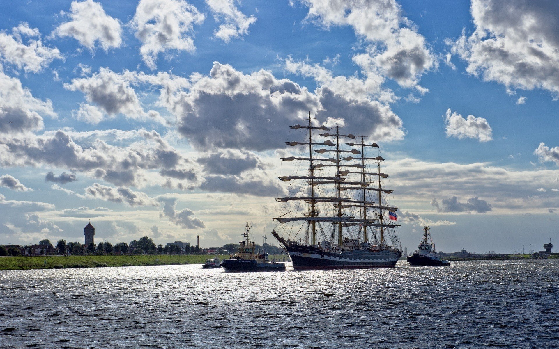 fregatte schiffe meer wolken brise russland