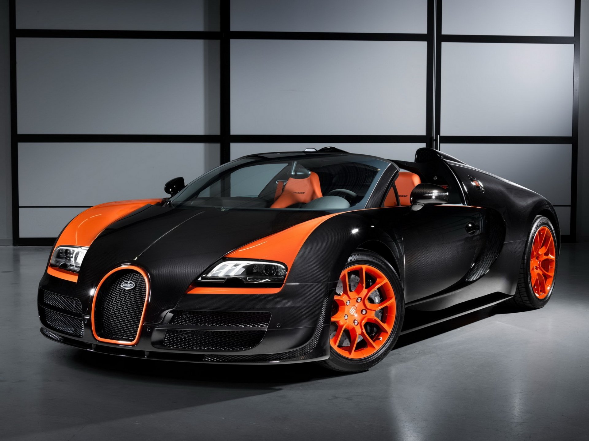 bugatti veyron grand sport roadster vitess wrc edition front supercar wände