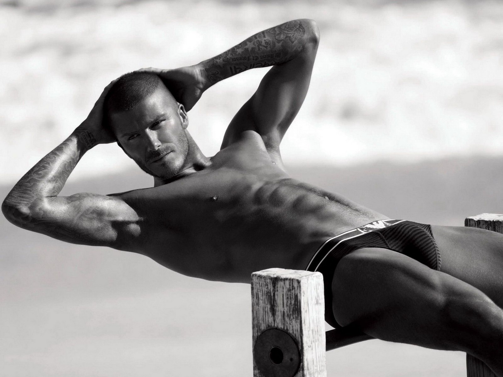 david beckham black and white playboy