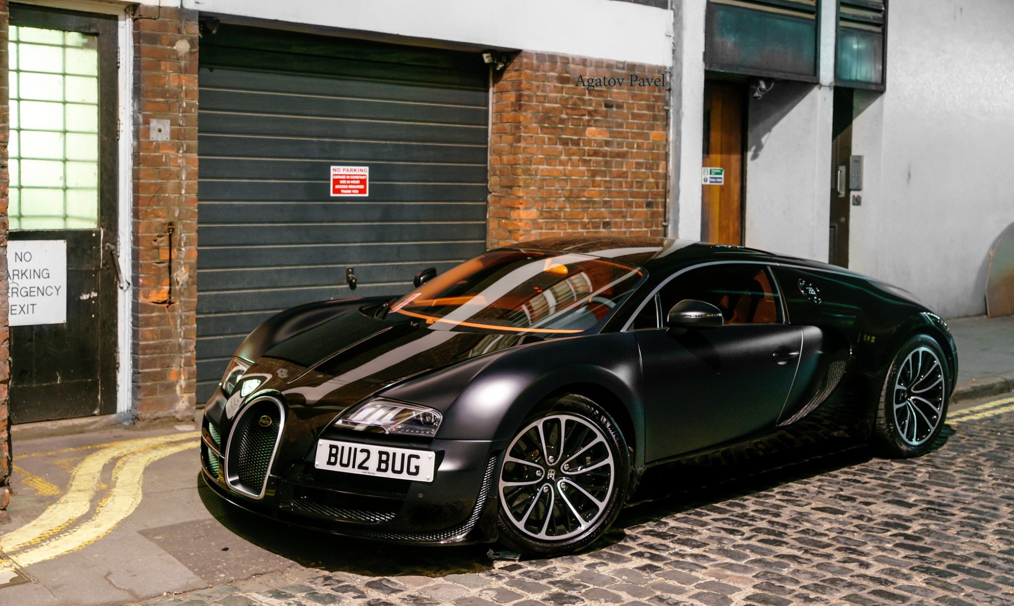 bugatti veyron londres super coche negro mate