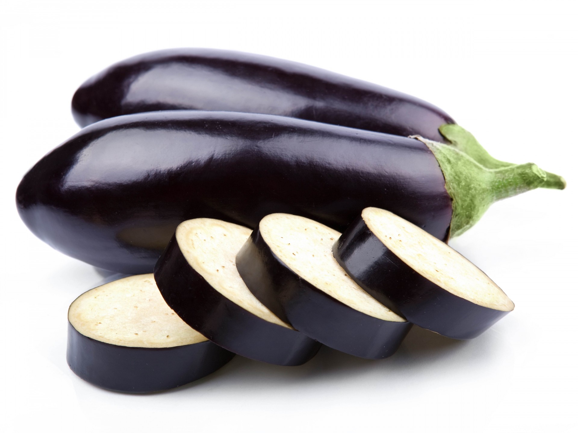 eggplant cut white background segment