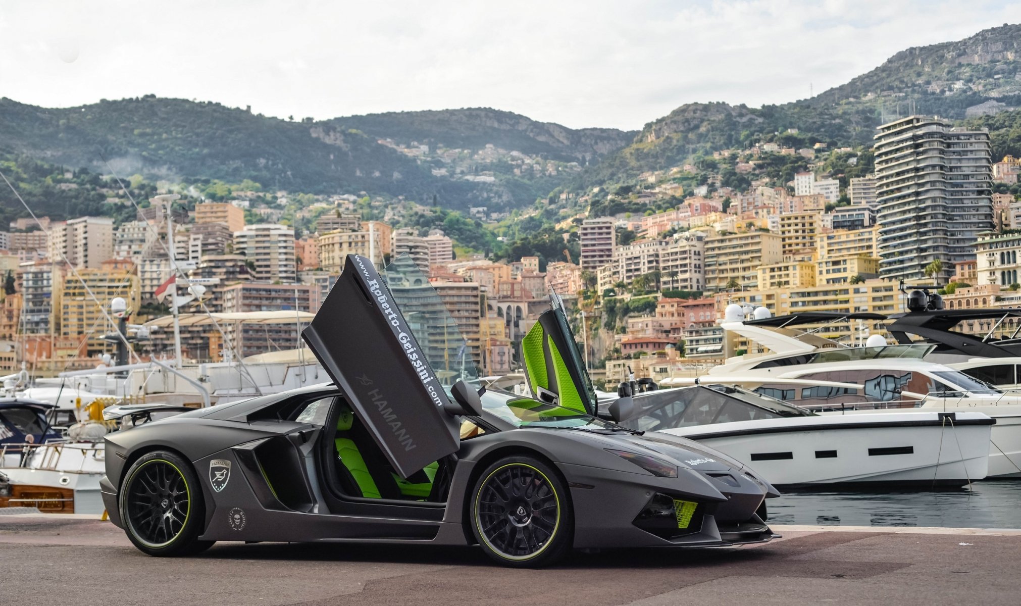 lamborghini aventador lp700-4 grigio tuning lamborghini aventador ormeggio yacht