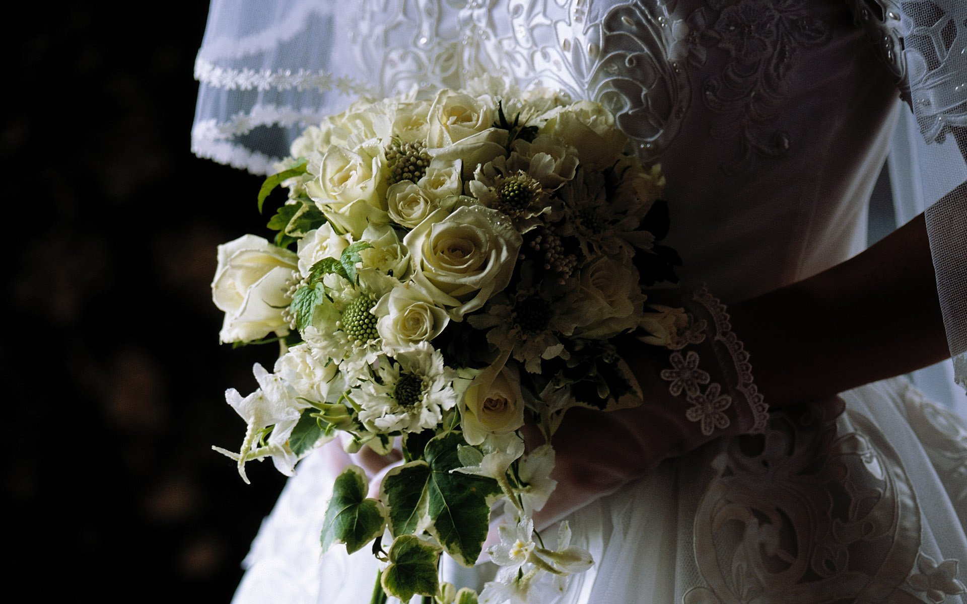 flowers the bride bouquet veil wedding dre