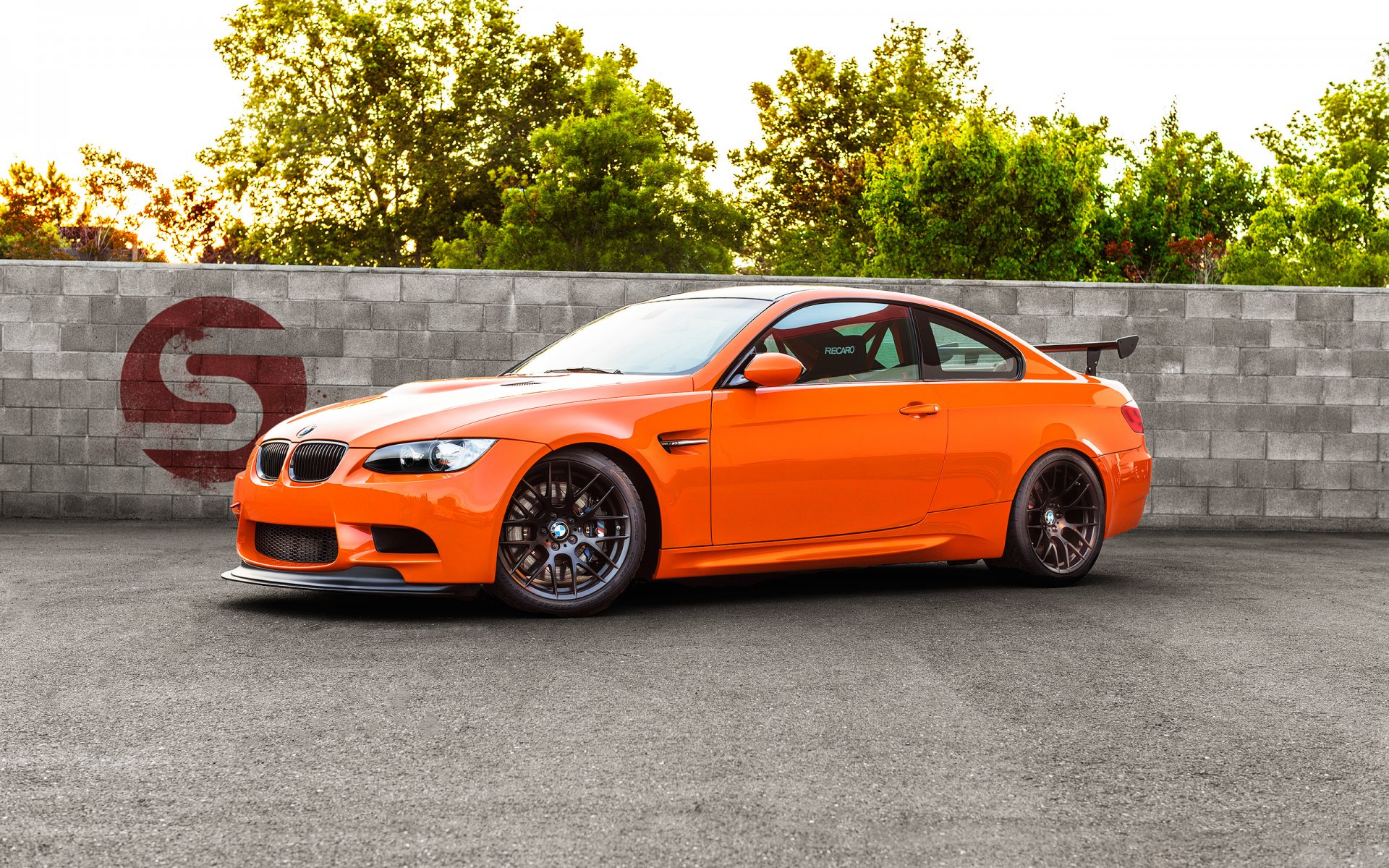 bmw m3 gts naranja bmw esgrima árboles