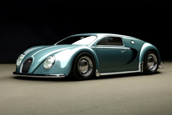 Bugatti Aqua na czarnym tle