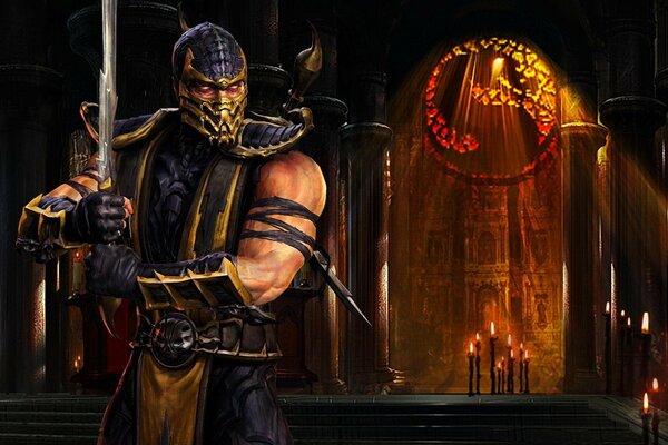 Scorpione Mortal Kombat arte disegno