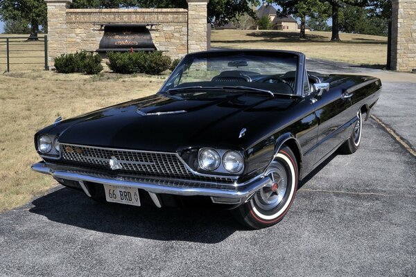 Retro Black Convertible front view