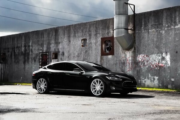 Voiture électrique Tesla couleur noire