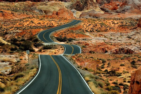 Beautiful desert serpentine in the mountains