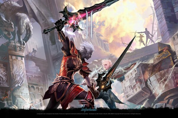 Sword fighting lineage 2 dark and light elf