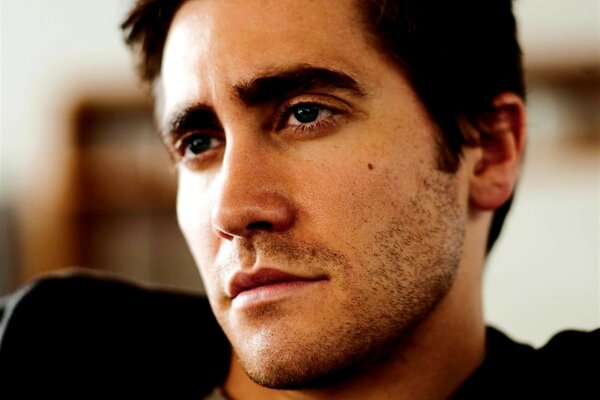 Brooding jake gyllenhaal with stubble