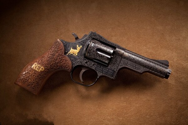 Vintage revolver of the American company Wesson