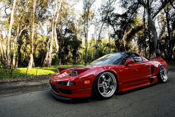 Voiture de sport tuning super auto Acura couleur rouge à la mode