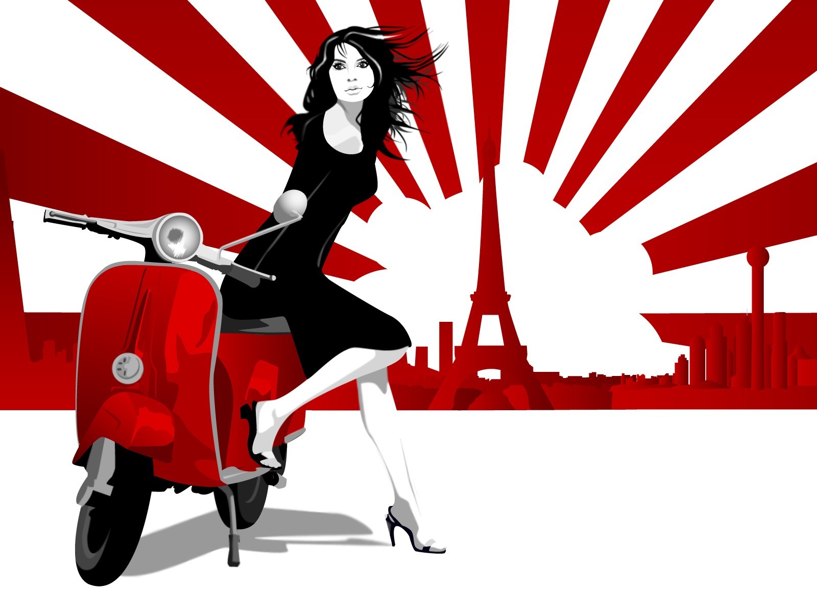 girl moped pari