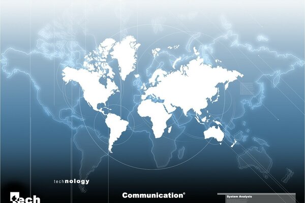 Esquema de los continentes en el mapa tecnológico