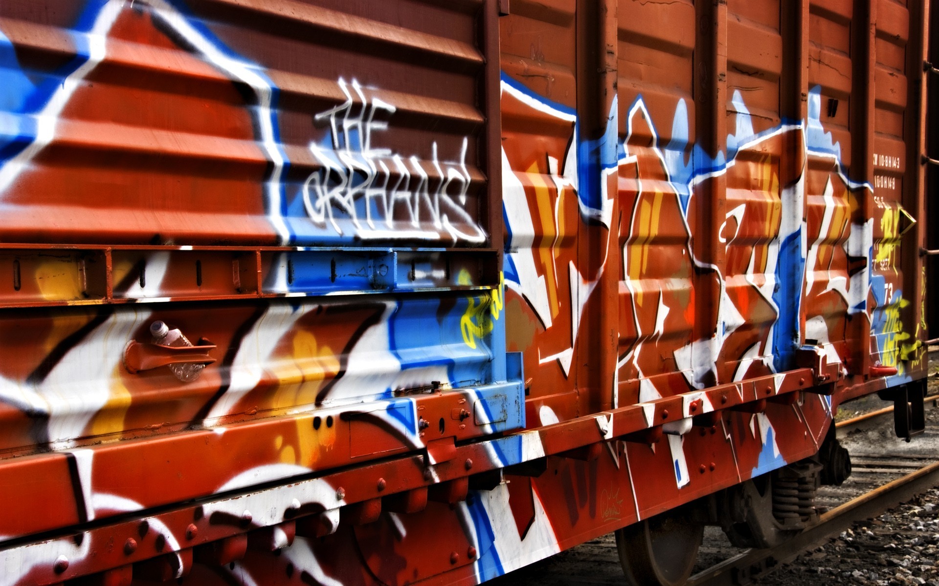 graffiti train wagon