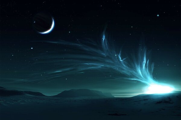 Beautiful northern lights background