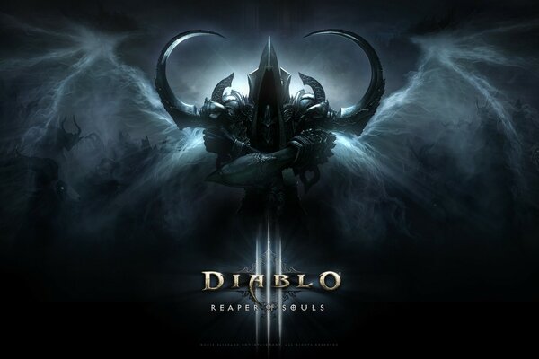 Dark fantasy from the rpg diablo on a black background