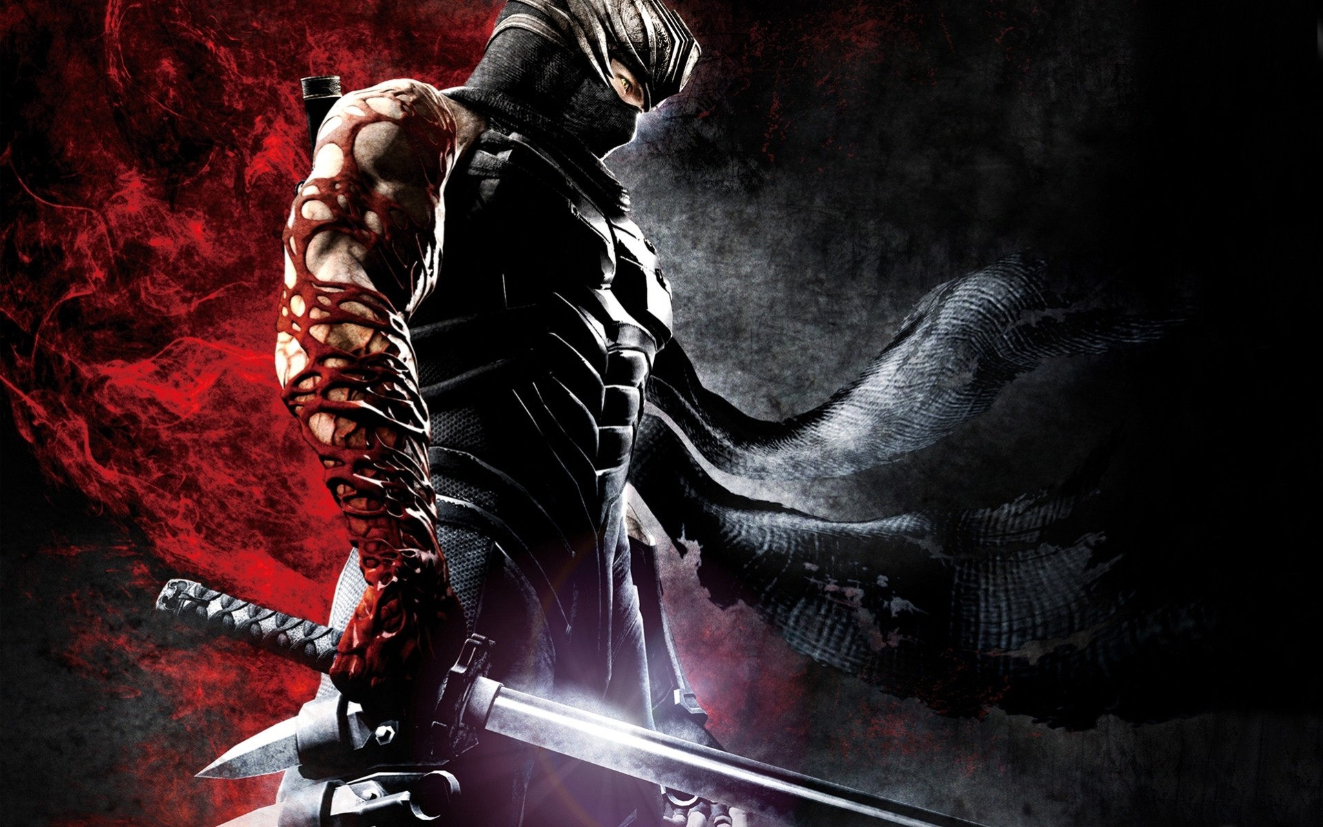 ninja gaiden broń akcja slasher anime wojownicy ninja fantasy katana krew