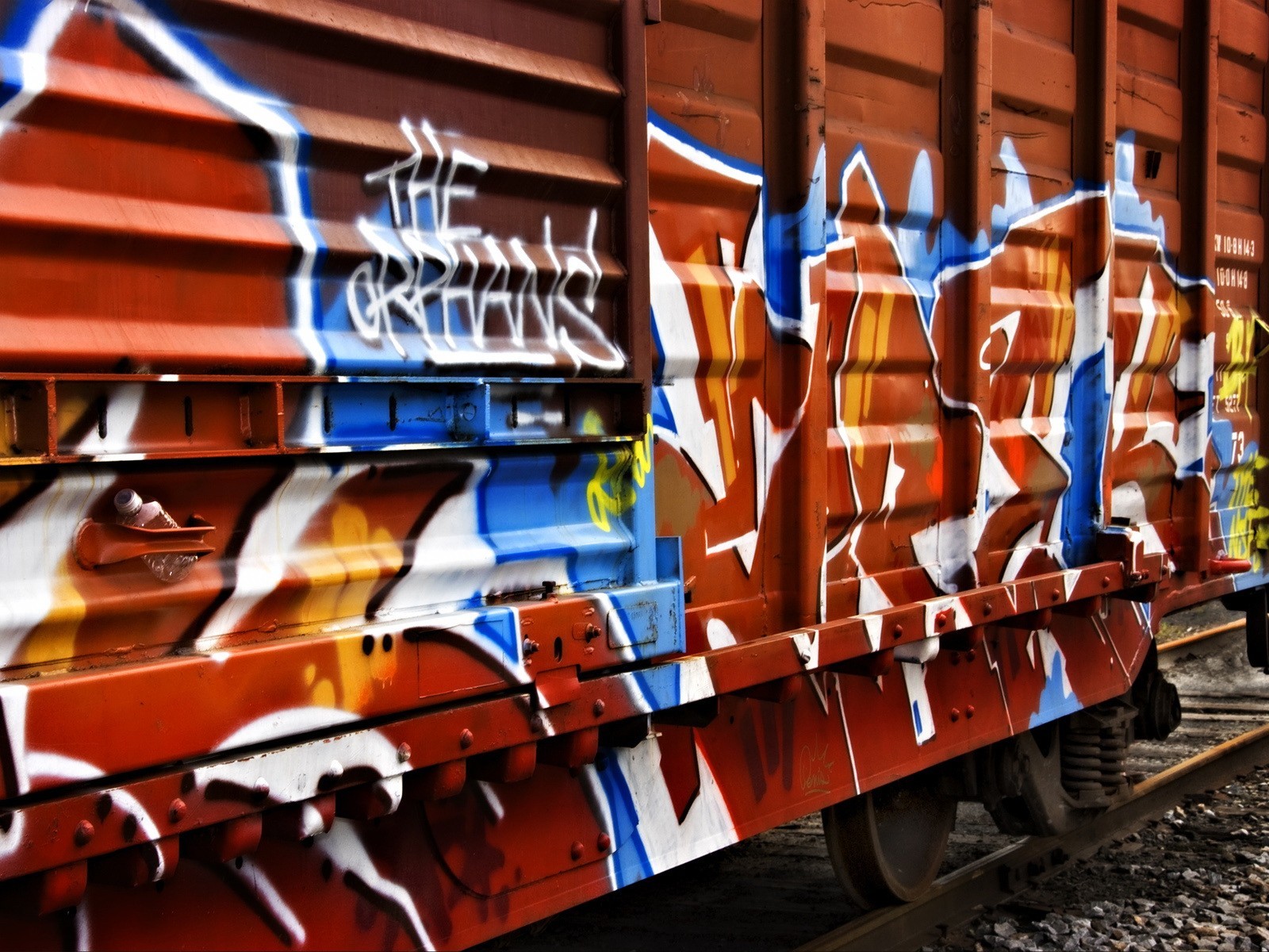 graffiti car steel road