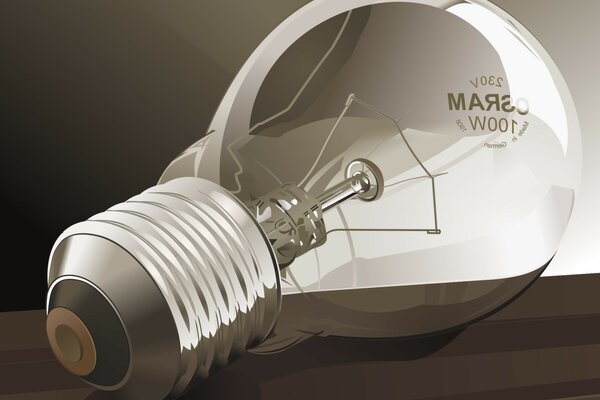 Vector image of a non-burning light bulb