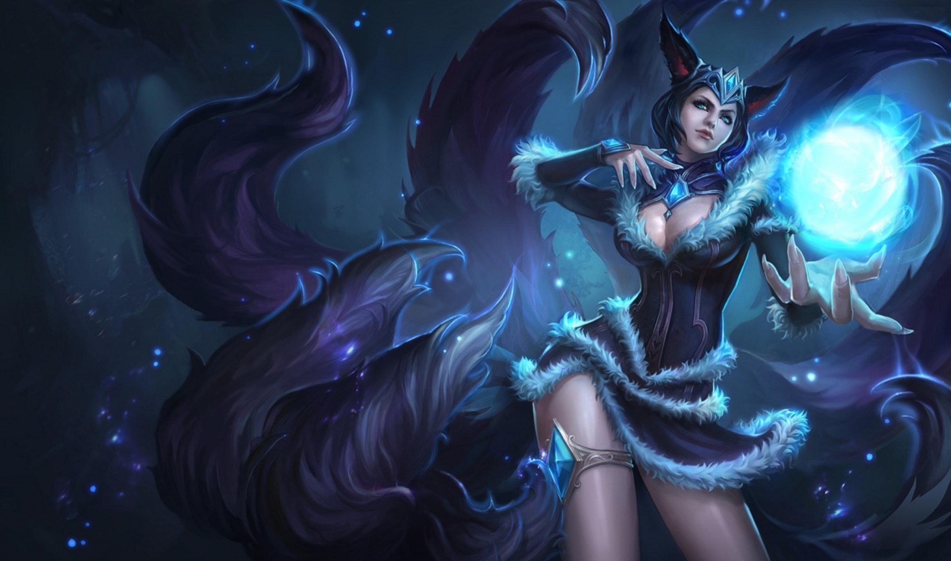 art ligue des légendes fille épis lol ahri