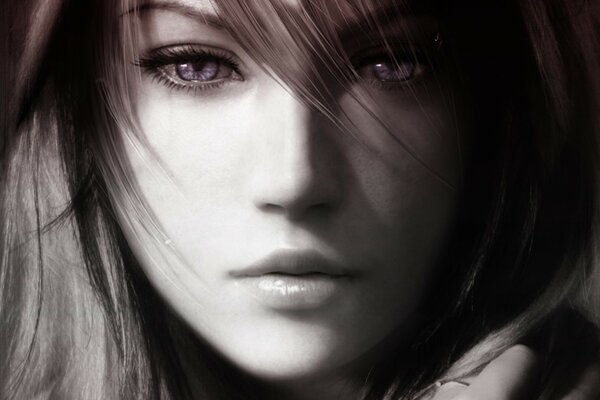 Anime Art por final Fantasy con una mujer