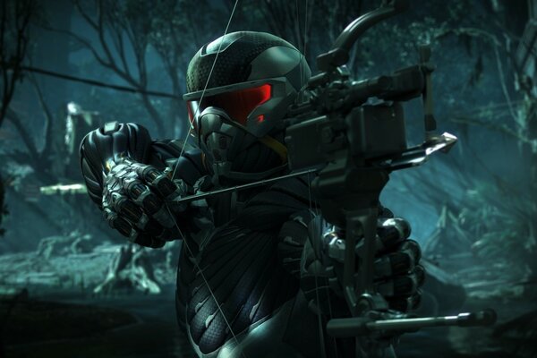 Tapeta crysis 3 łuk i Nanokombinezon