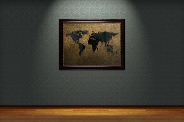 Image de la carte du monde dans l art