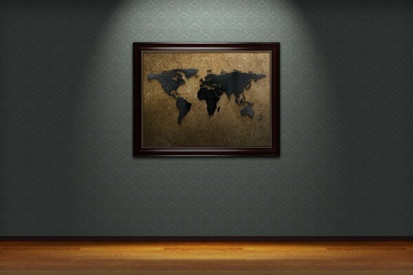 Изображение карты мира в искусстве