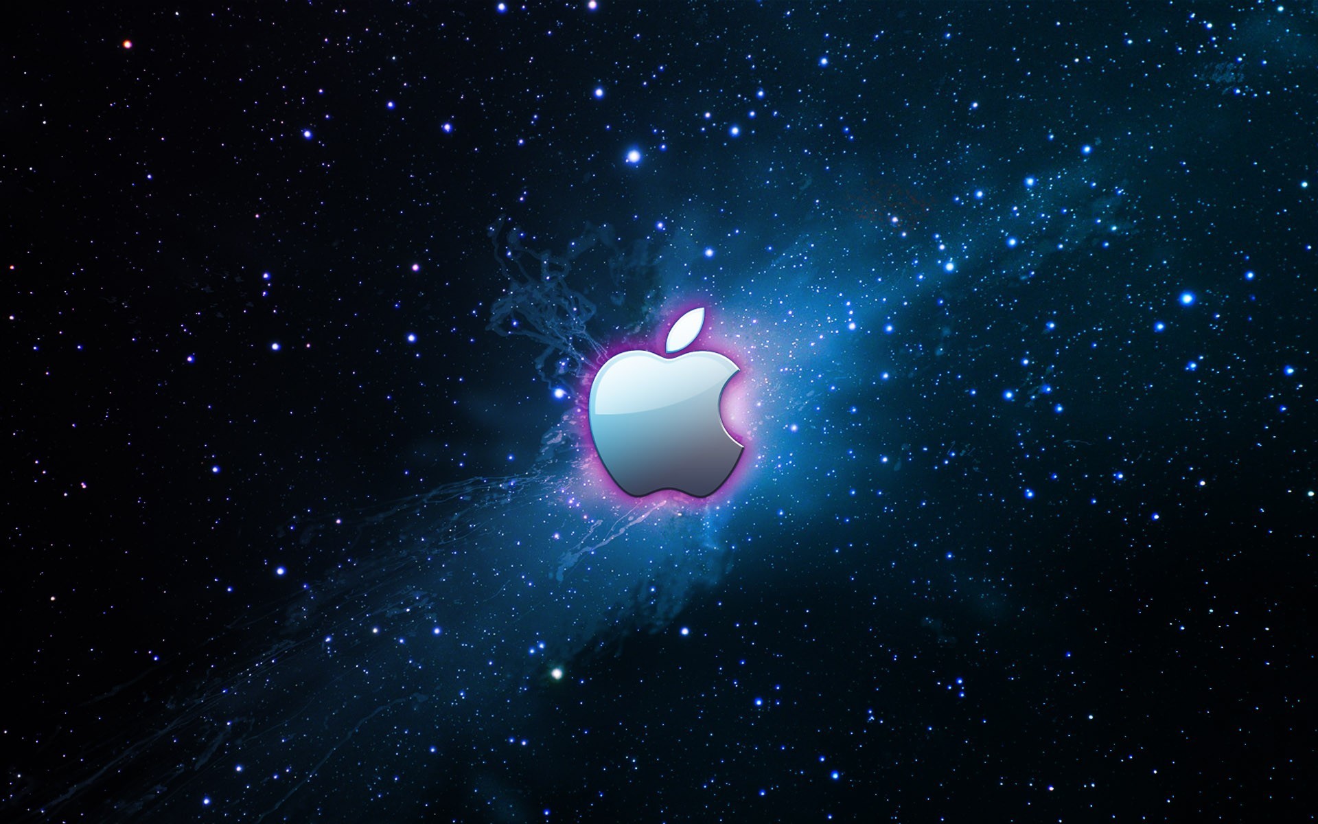 logo apple blue star