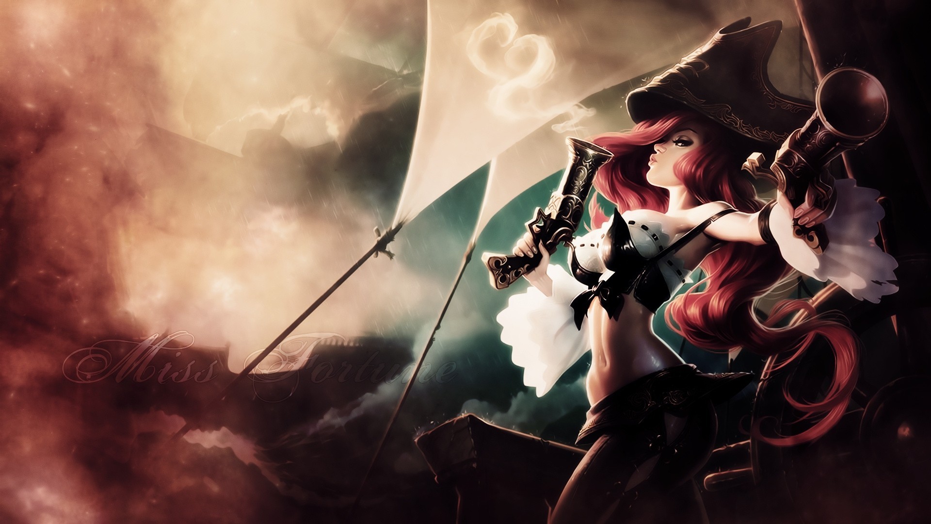 kunst league of legends mädchen miss fortune