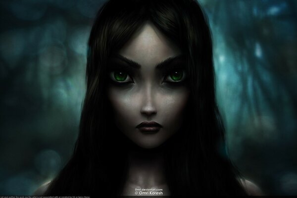 Alice der dunklen Fantasie im gotischen Wunderland
