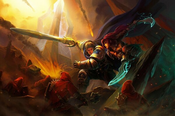 League of Legends bataille de Karen et Katarina