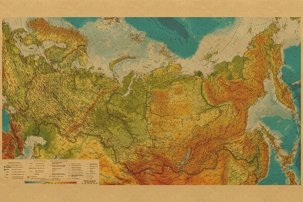 Geographical map of the Russian Federation