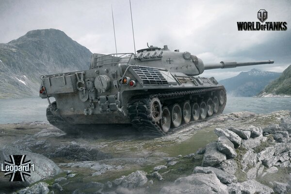 Demonstration eines Fragments des Computerspiels world of tanks